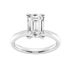 SPECIAL!.70ct G SI 14K White Gold Emerald Cut Diamond Solitaire Engagement Ring Size 6.5