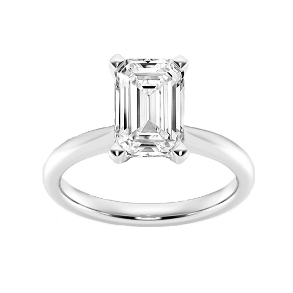 SPECIAL!.25ct G SI 14K White Gold Petite Emerald Cut Diamond Solitaire Engagement Ring Size 6.5