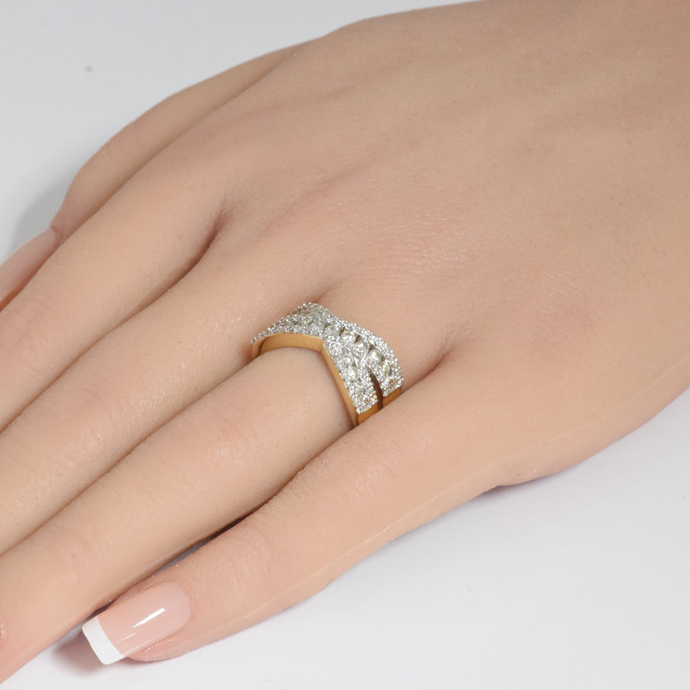DIAMOND CLOSEOUT! 1.09ct G SI 14K Yellow Gold Ladies Diamond Fashion Ring Size 6.5