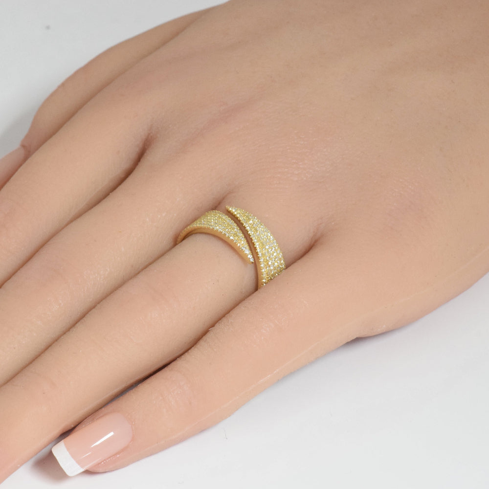 SPECIAL! .62ct G SI 14K Yellow Gold Diamond Wrap Arround Band Ring Size 6.5