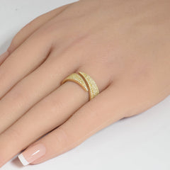 SPECIAL! .62ct G SI 14K Yellow Gold Diamond Wrap Arround Band Ring Size 6.5