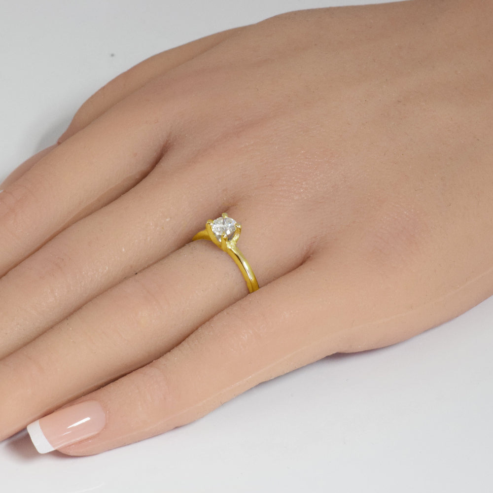 SPECIAL! .50ct G SI 14K Yellow Gold Round Diamond Solitaire Ring Size 6.5
