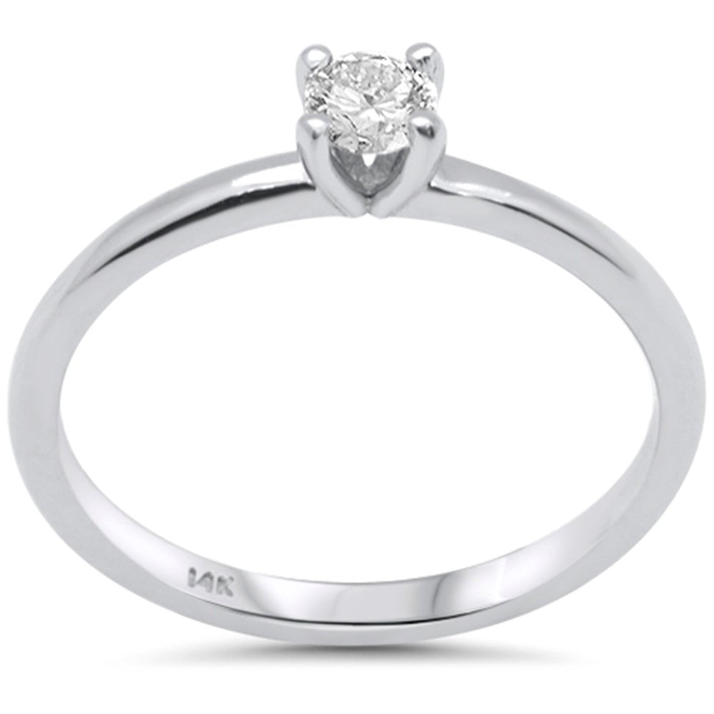 SPECIAL! .50ct G SI 14K White Gold Round Diamond Solitaire Ring Size 6.5