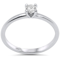 SPECIAL! .50ct G SI 14K White Gold Round Diamond Solitaire Ring Size 6.5