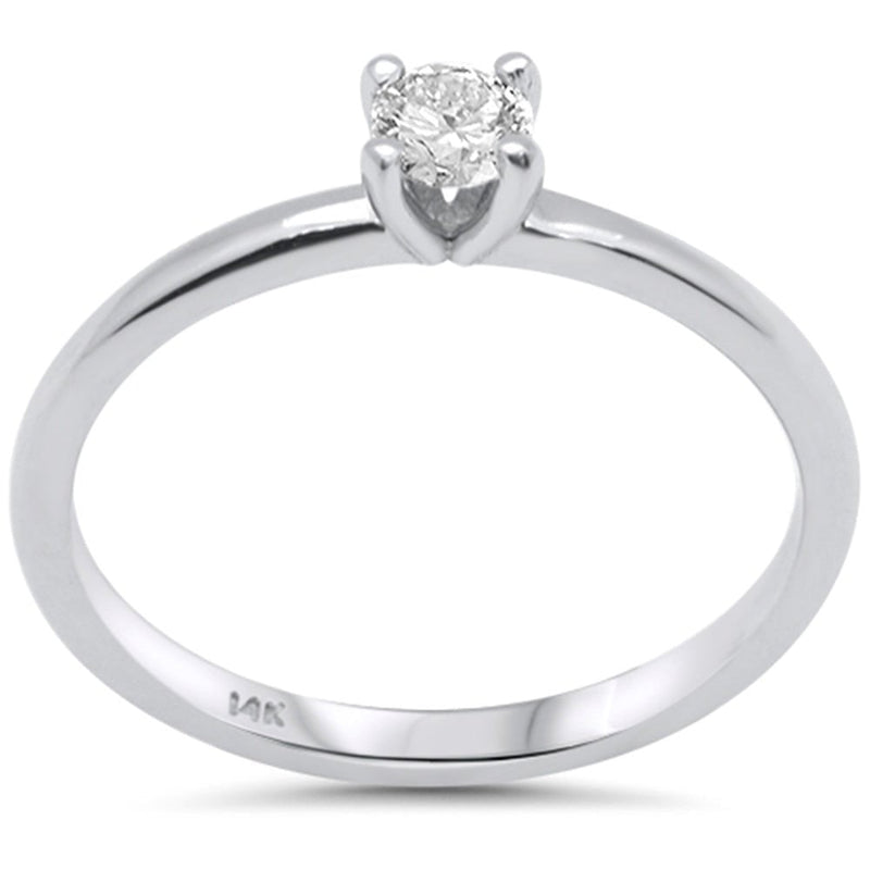 SPECIAL! .50ct G SI 14K White Gold Round Diamond Solitaire Ring Size 6.5