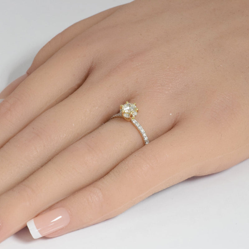 SPECIAL!.67ct G SI 14K Yellow Gold Diamond Round Solitaire Engagement Ring Size 6.5