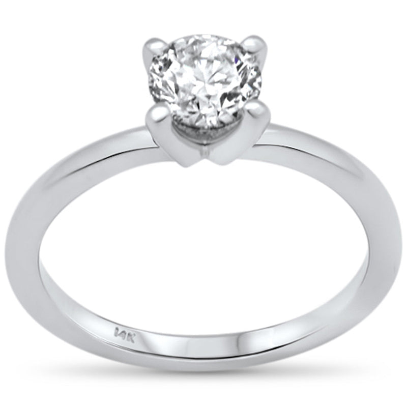 SPECIAL!1.00ct G SI 14K White Gold Round Diamond Solitaire Ring