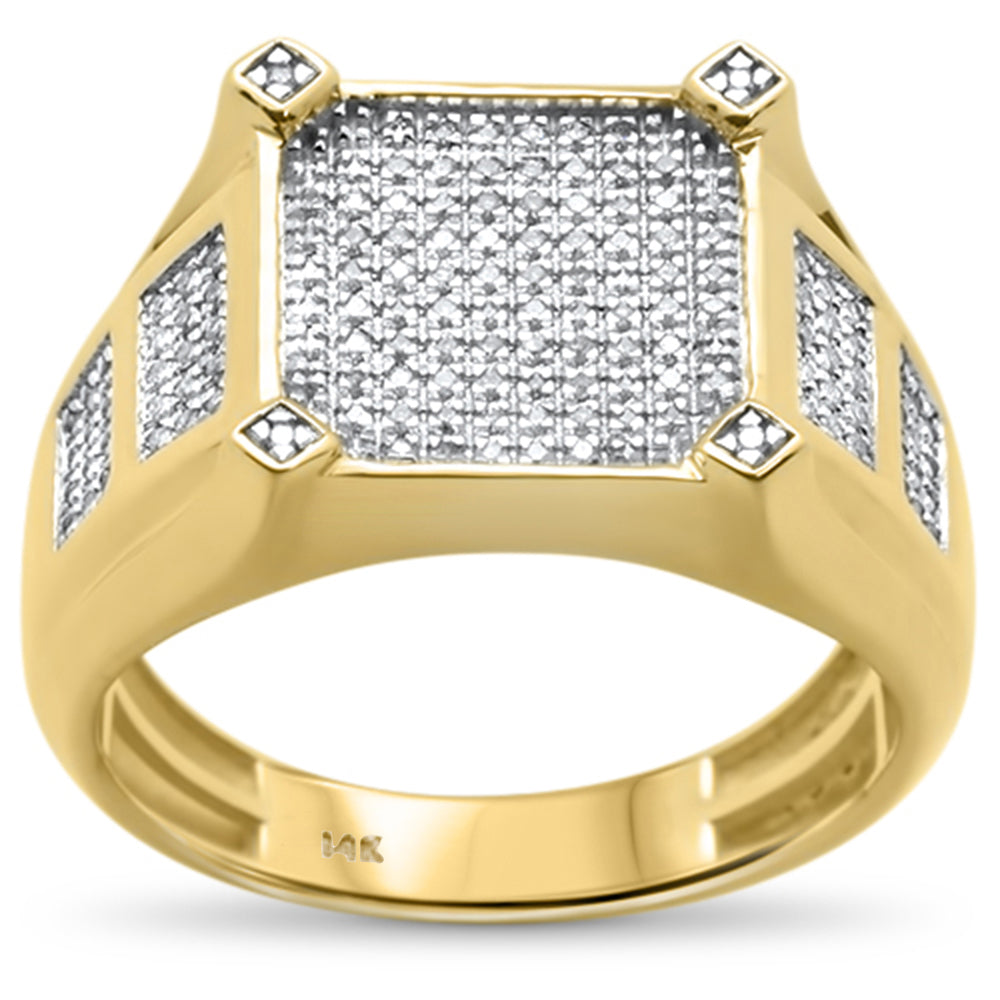SPECIAL! .33ct 14k Yellow Gold Men's Diamond Micro Pave Band Ring Size 10