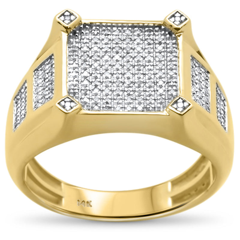 SPECIAL! .33ct 14k Yellow Gold Men's Diamond Micro Pave Band Ring Size 10