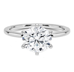 SPECIAL! 1.22ct E SI 14K White Gold Round Diamond Eagle Claw Prongs Solitaire Ring Size 6.5