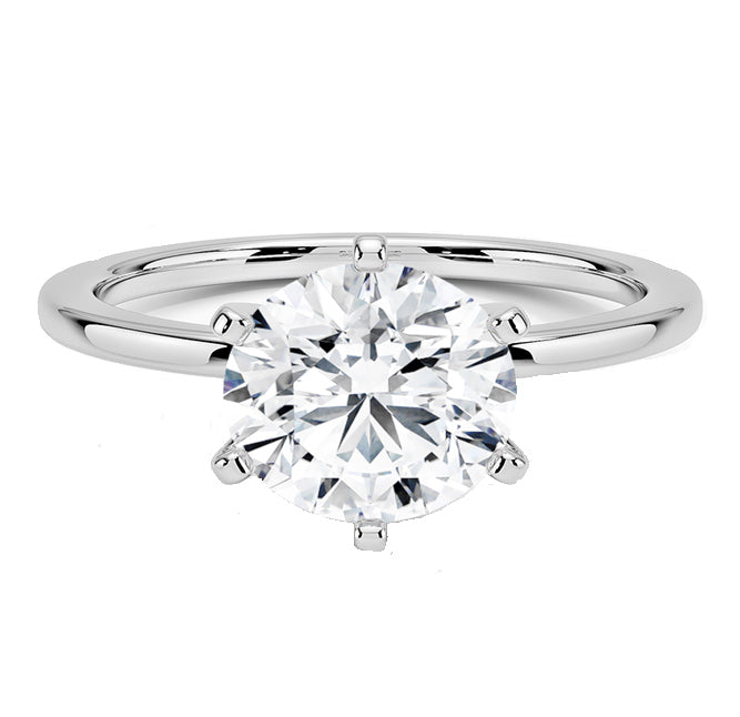 SPECIAL! 1.00ct H-SI1 GIA CERTIFIED 14K White Gold Round Diamond Eagle Claw Prongs Solitaire Ring Size 7