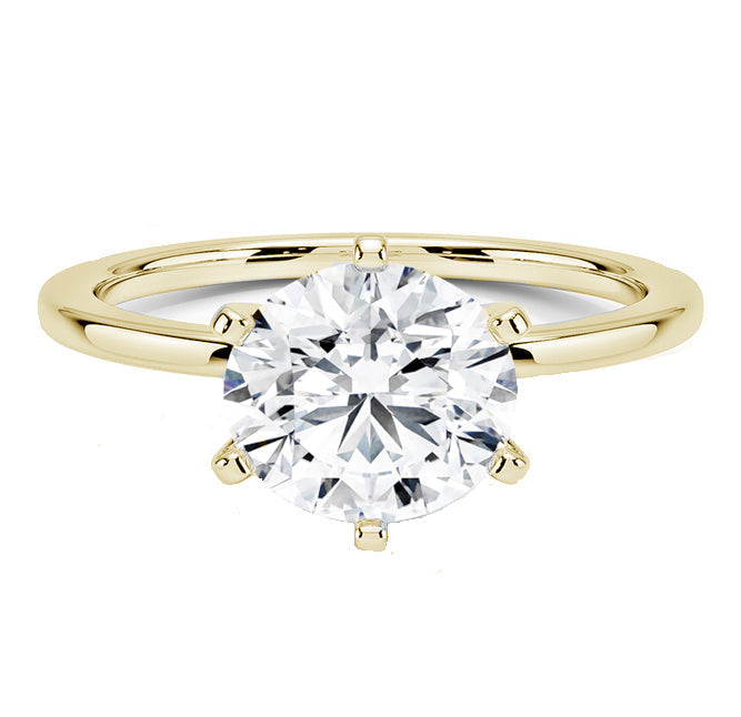 DIAMOND CLOSEOUT!  .61ct G SI 14K Yellow Gold Round Diamond Solitaire Ring Size 6.5