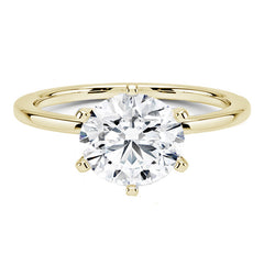 DIAMOND CLOSEOUT!  .61ct G SI 14K Yellow Gold Round Diamond Solitaire Ring Size 6.5