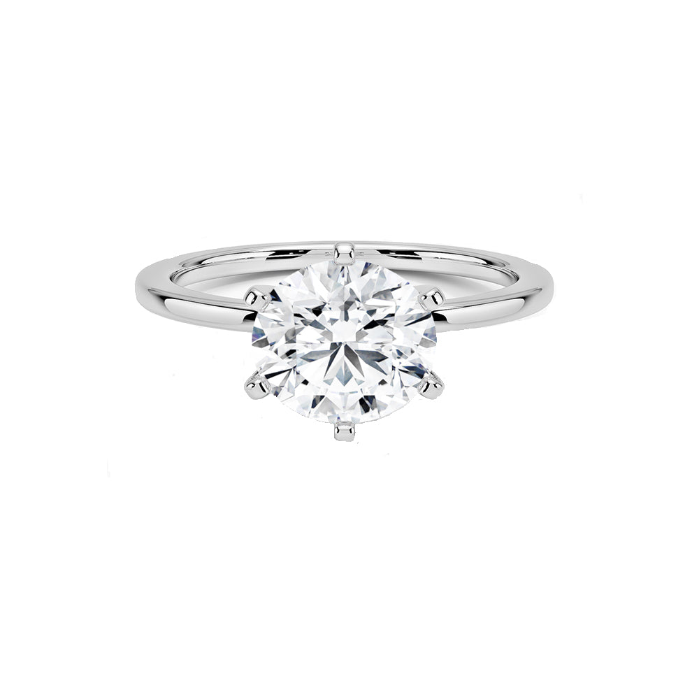 SPECIAL! 1.00ct I-VS2 GIA CERTIFIED 14K White Gold Round Diamond Solitaire Ring Size 6