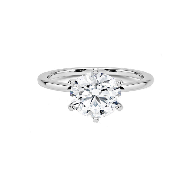 SPECIAL! 1.00ct H-VS2 GIA CERTIFIED 14K White Gold Round Diamond Solitaire Ring Size 6