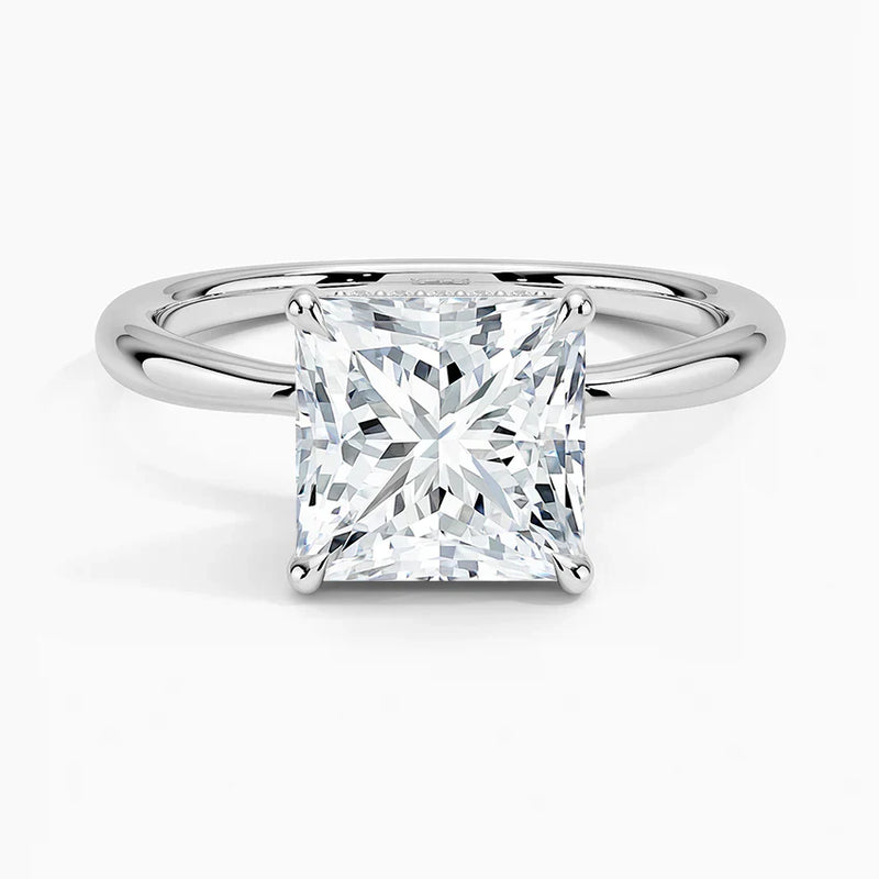SPECIAL! 1.51ct G SI 14K White Gold Princess Cut Diamond Solitaire Engagement Ring Size 8