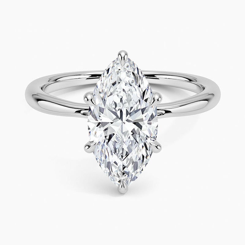 SPECIAL! .75ct G SI 14K White Gold Marquise Diamond Solitaire Ladies Ring