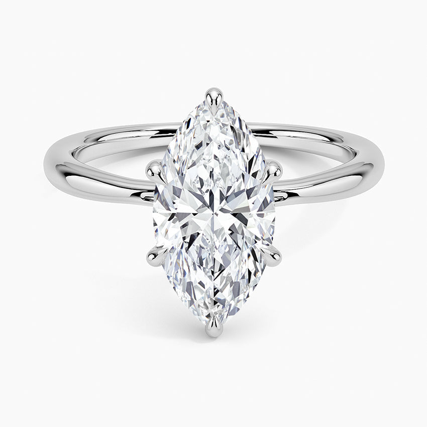 SPECIAL! 1.03ct F SI 14K White Gold Marquise Diamond Solitaire Ladies Ring
