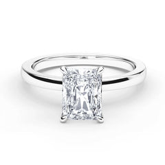 SPECIAL! .70ct G SI 14K White Gold Radiant Cut Diamond Solitaire Ring Band  Size 6.5