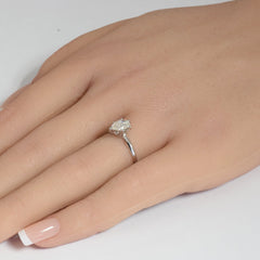 SPECIAL! .71ct G SI 14K White Gold Pear Shape Diamond Solitaire Ladies Ring