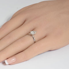 SPECIAL! 1.02ct G SI 14K White Gold Pear Shape Diamond Solitaire Ladies Ring
