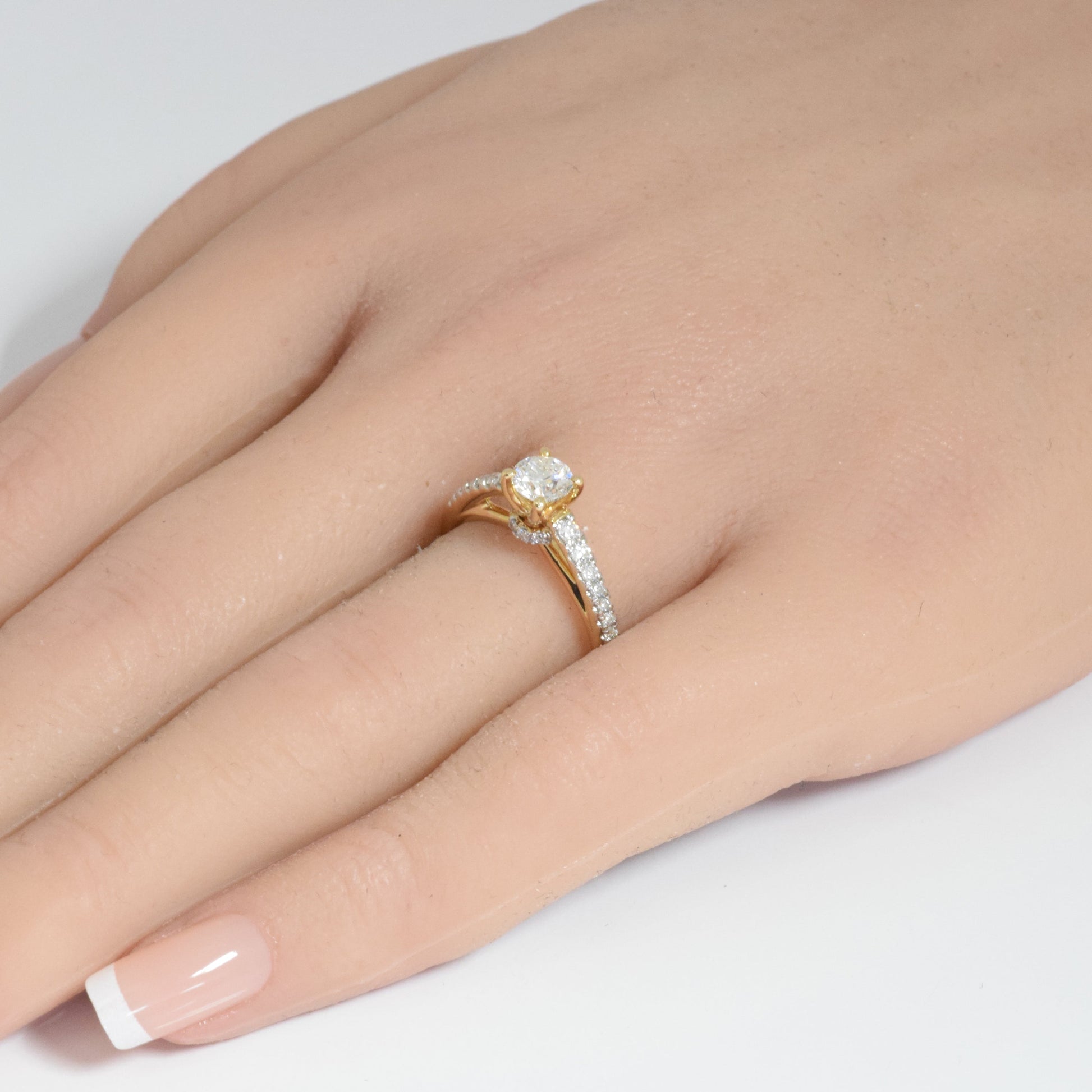 SPECIAL!.75ct G SI 14K Yellow Gold Round Diamond Engagement Ring Size 6.5