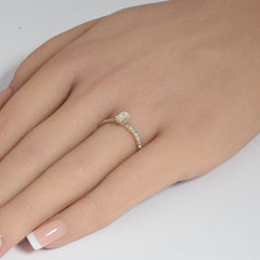 SPECIAL!.59ct G SI 14K Yellow Gold Emerald Cut Diamond Engagement Ring Size 6.5