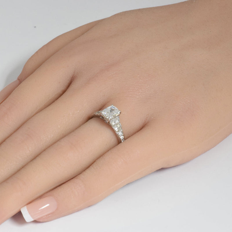 SPECIAL! 1.30ct G SI 14K White Gold Radiant Cut Diamond Engagement Ring