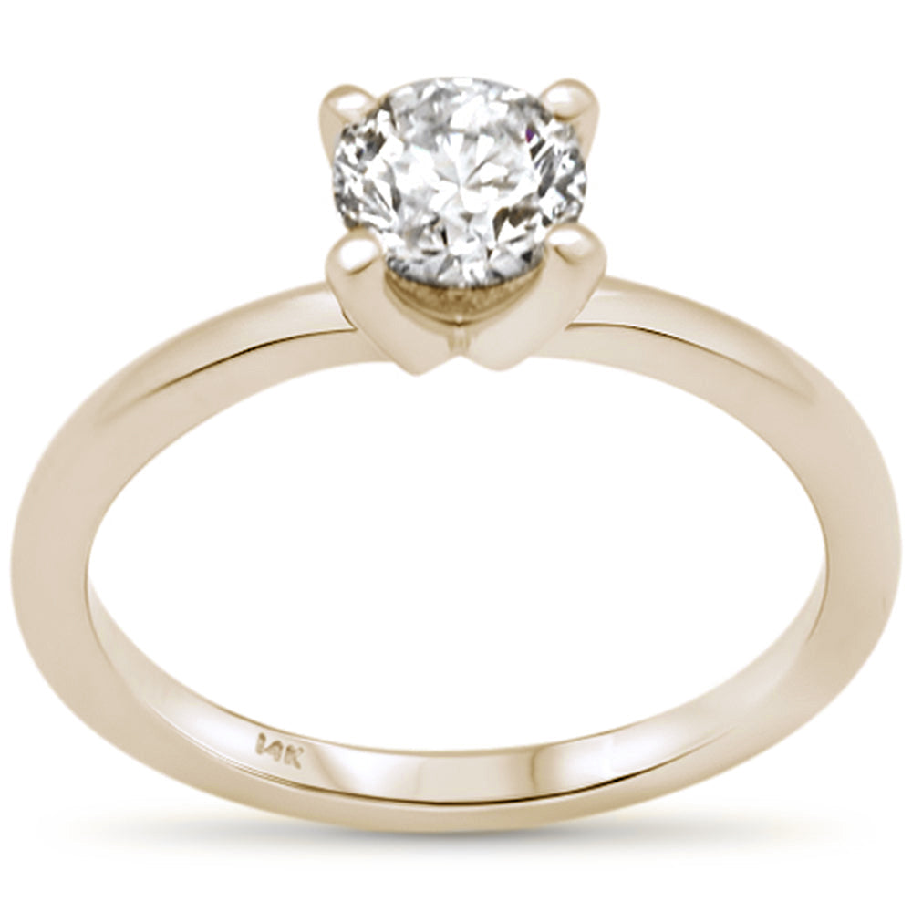 SPECIAL! .78ct G SI 14K Yellow Gold Round Diamond Solitaire Ring Size 6.5