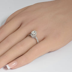 SPECIAL! 1.28ct G SI 14K White Gold Oval Shape Diamond Engagement Ring