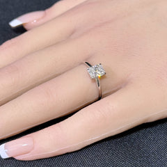 SPECIAL! 1.00ct H-SI1 GIA CERTIFIED 14K White Gold Radiant Cut Diamond Solitaire Ring Band Size 6
