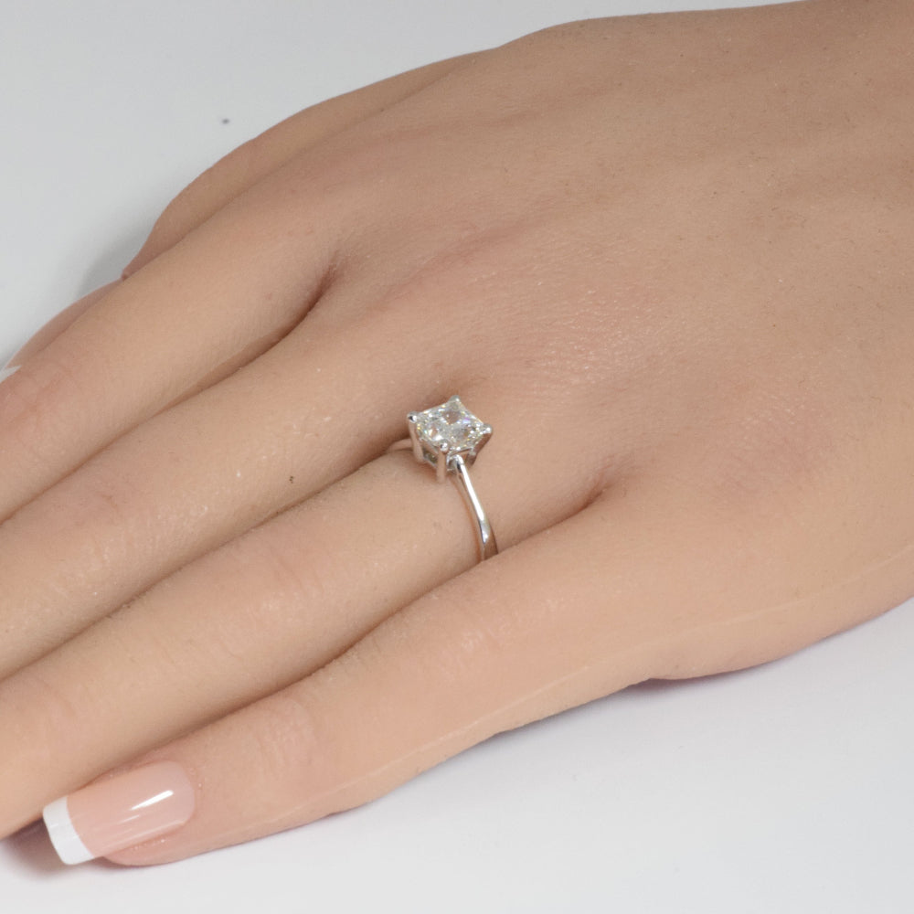SPECIAL! 1.20ct G SI 14K White Gold Princess Cut Diamond Solitaire Ring Size 7