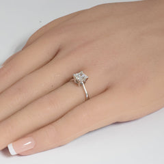 SPECIAL! 1.20ct G SI 14K White Gold Princess Cut Diamond Solitaire Ring Size 7