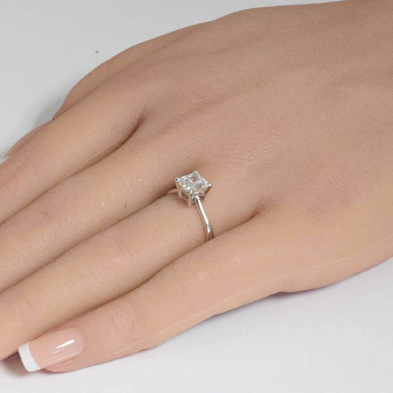 SPECIAL! 1.20ct G SI 14K White Gold Princess Cut Diamond Solitaire Ring Size 7