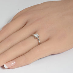 SPECIAL!.50ct G SI 14K White Gold Princess Cut Diamond Solitaire Engagement Ring Size 7