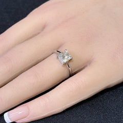 SPECIAL! 1.51ct G SI 14K White Gold Princess Cut Diamond Solitaire Engagement Ring Size 8