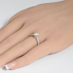 SPECIAL!.71ct G SI 14K White Gold Diamond Radiant Cut Engagement Ring Size 6.5