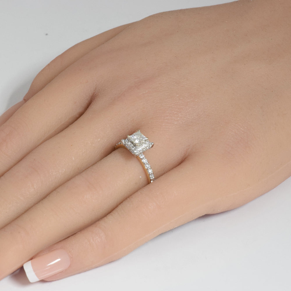 SPECIAL!.50ct G SI 14K Yellow Gold Princess Cut Diamond Engagement Ring Size 6.5