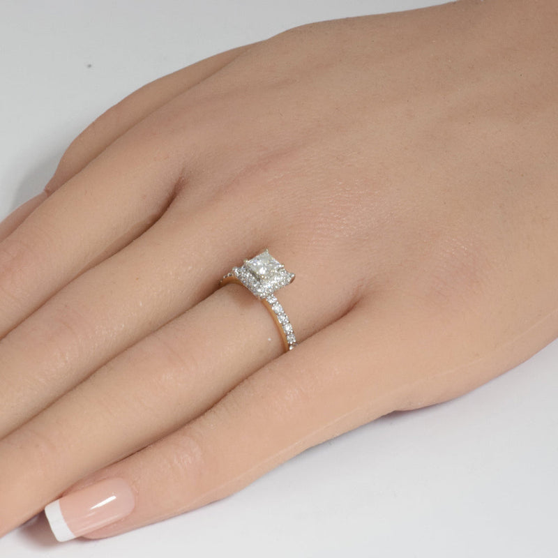 SPECIAL!.50ct G SI 14K Yellow Gold Princess Cut Diamond Engagement Ring Size 6.5