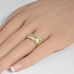 SPECIAL!.33ct G SI 14K Yellow Gold Diamond Dome Ring Size 6.5
