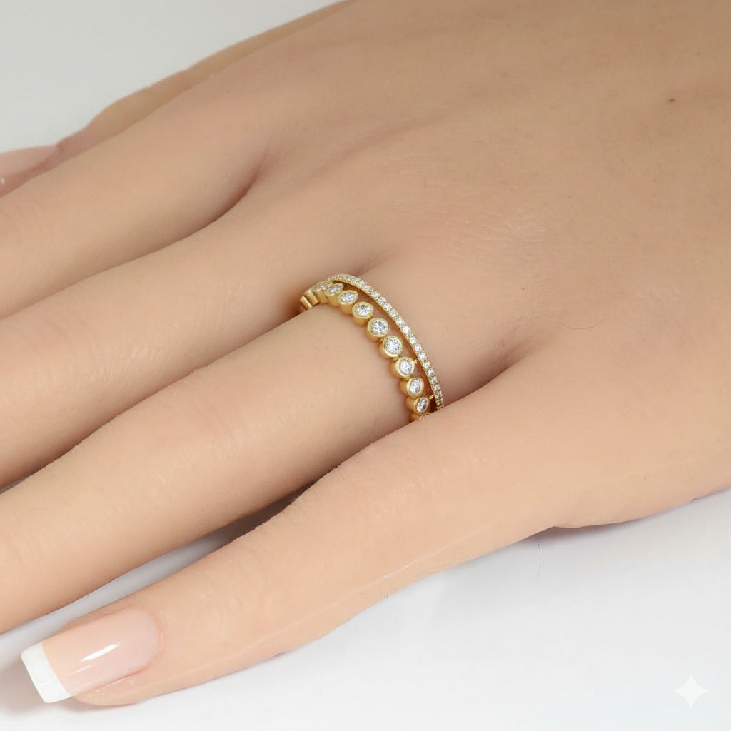 SPECIAL! .22ct G SI 14kt Yellow Gold Diamond Band Ring Size 6.5