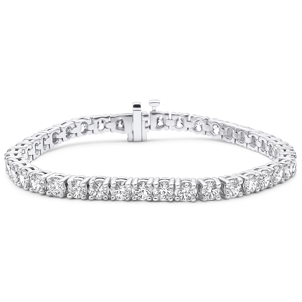SPECIAL! 9.50ct G SI 14K White Gold Round Diamond Tennis Bracelet 7" Long