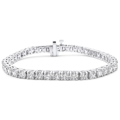 SPECIAL! 9.50ct G SI 14K White Gold Round Diamond Tennis Bracelet 7" Long