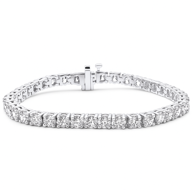 SPECIAL! 9.50ct G SI 14K White Gold Round Diamond Tennis Bracelet 7" Long