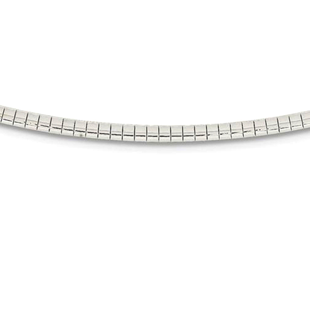 CLOSEOUT 20% OFF! 3MM .925 Sterling Silver Omega Necklace Chain 16-18" Available NEW
