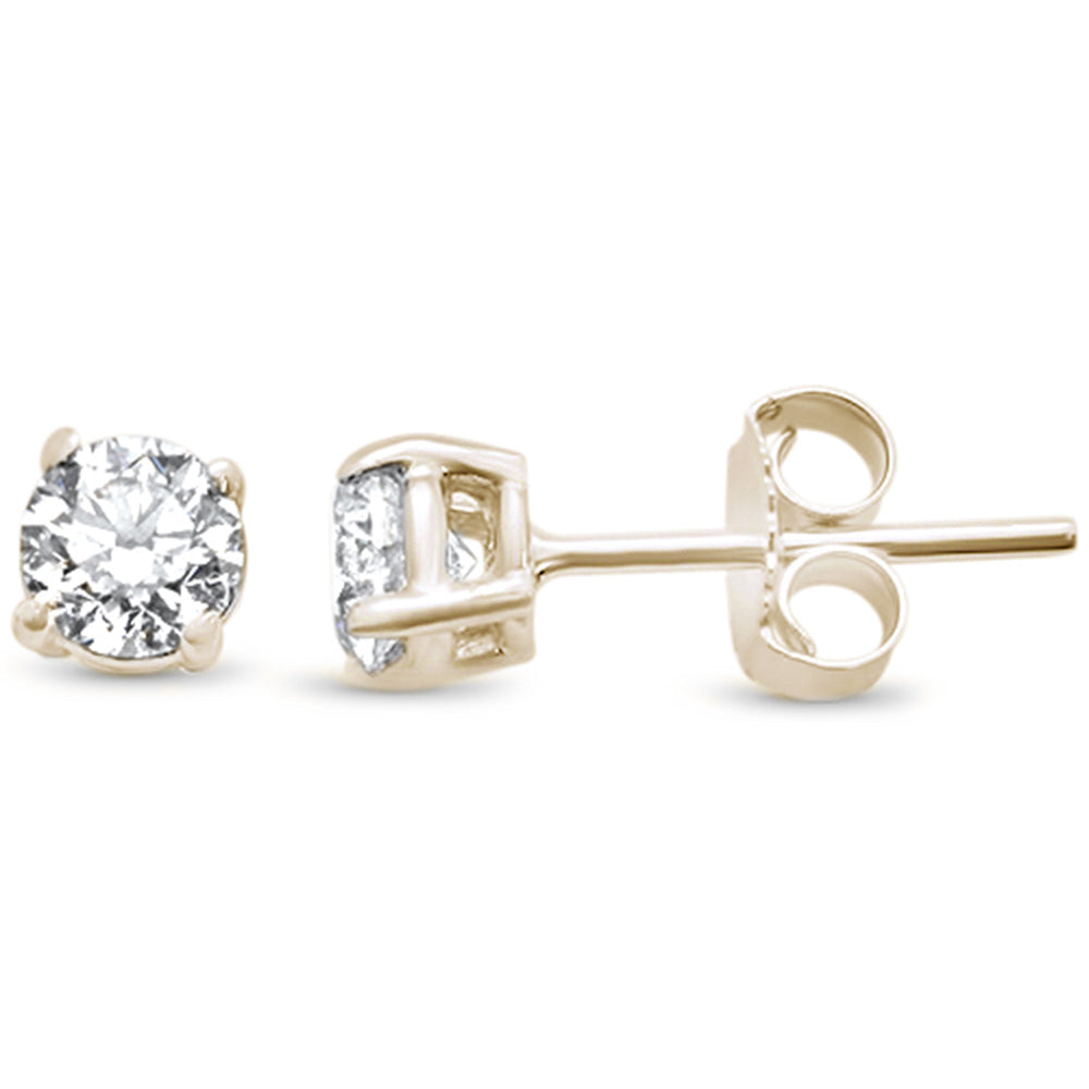SPECIAL! 1.32ct G SI 14K Yellow Gold Diamond Solitaire Stud Earrings