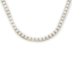SPECIAL! 5.08ct G SI 14K Yellow Gold Diamond Tennis Necklace 16" Long