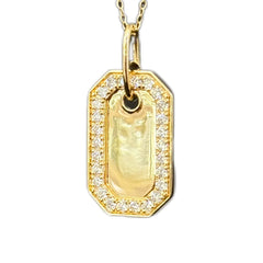SPECIAL!.49ct G SI 14K Yellow GoldDiamond Medallion Pendant Necklace 18" Long