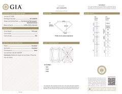 SPECIAL! 1.02ct I-VS2 GIA CERTIFIED 14K White Gold Radiant Cut Diamond Solitaire Ring Band Size 6