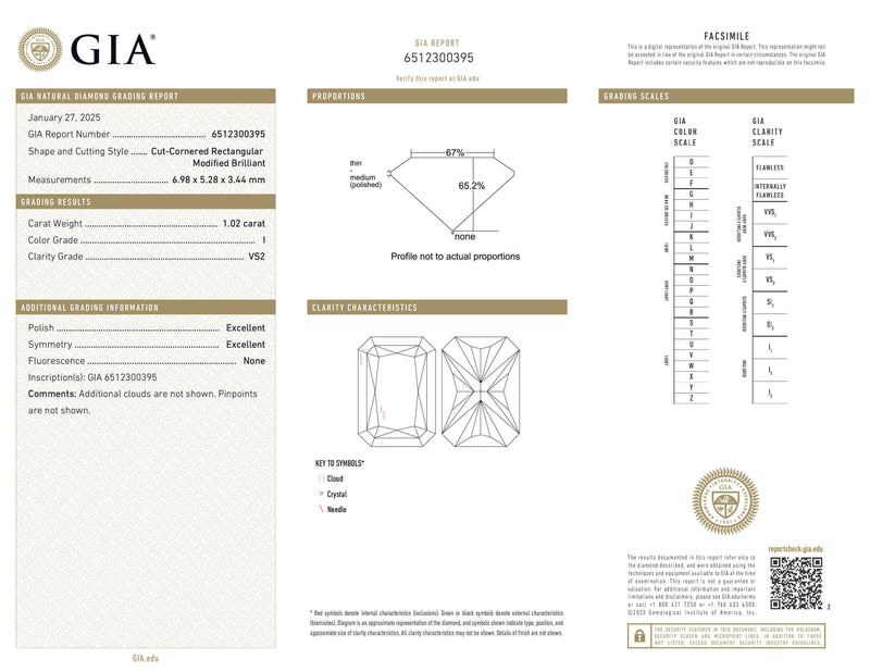 SPECIAL! 1.02ct I-VS2 GIA CERTIFIED 14K White Gold Radiant Cut Diamond Solitaire Ring Band Size 6